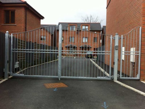 large steel security gate